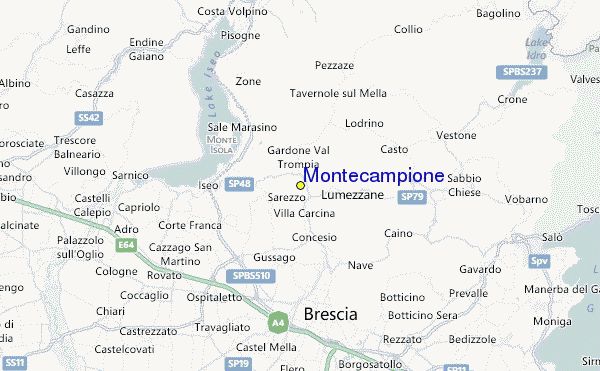 Montecampione Location Map