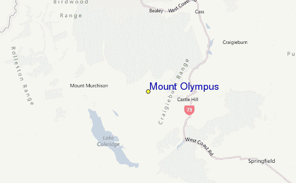 Mount Olympus Location Map