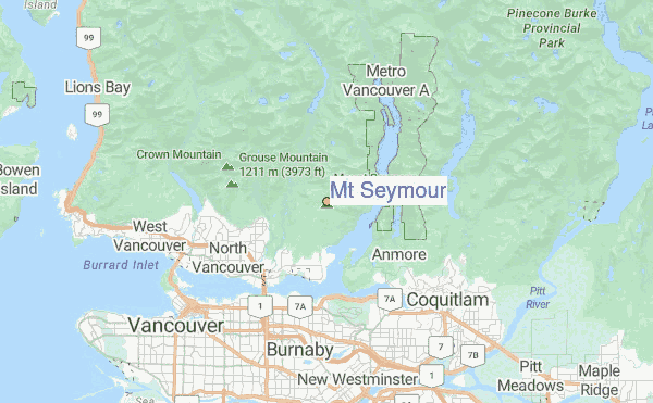 Mount Seymour Location Map