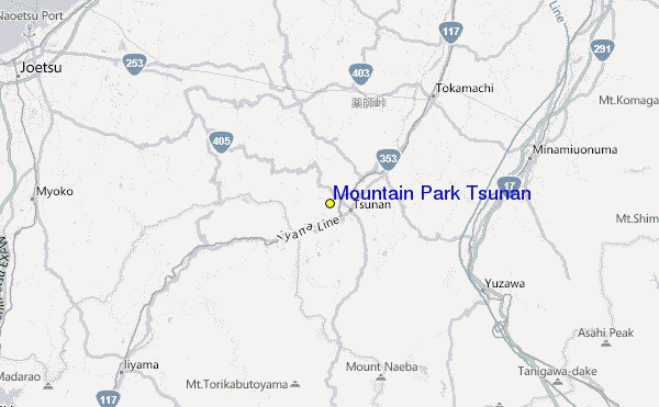 Mountain Park Tsunan Location Map