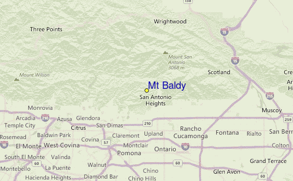 Mt Baldy Location Map