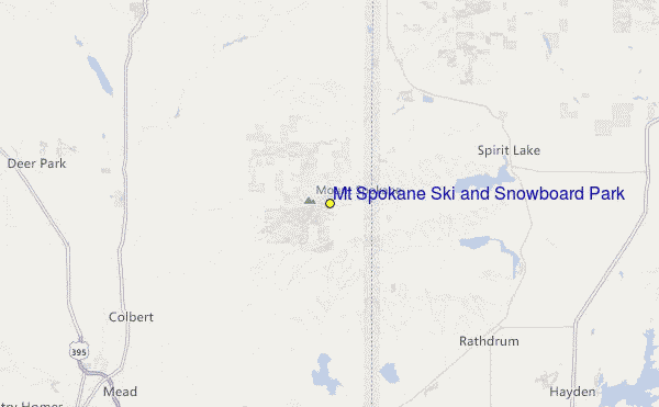 Mt. Spokane Ski and Snowboard Park Location Map