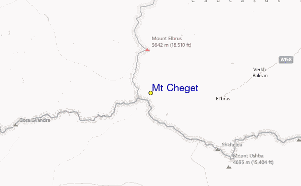 Mt Cheget Location Map