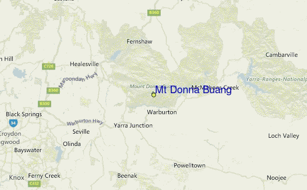 Mt Donna Buang Location Map