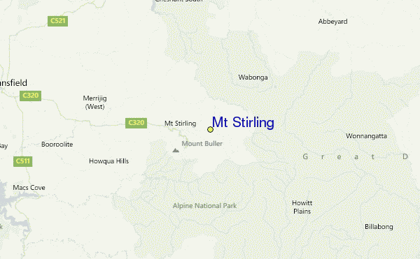 Mt Stirling Location Map