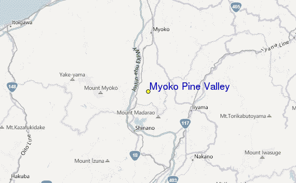 Myoko Pine Valley Location Map