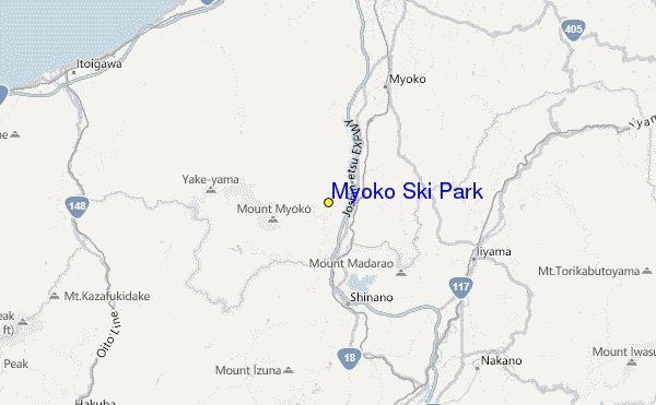 Myoko Ski Park Location Map