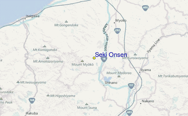 Myokokogen Seki Onsen Location Map