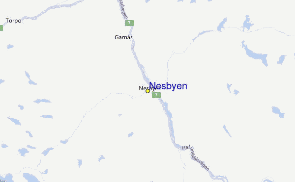 Nesbyen Location Map