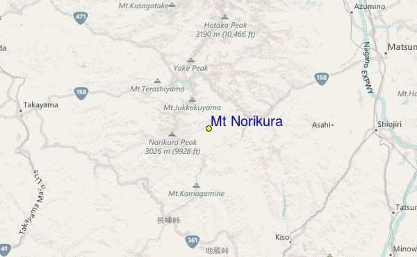 Norikura Kogen Onsen Location Map