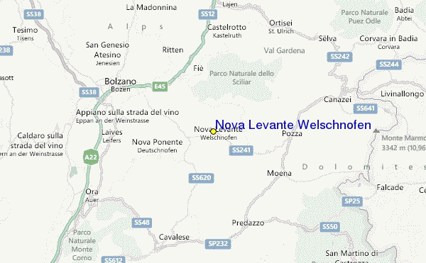 Nova Levante Welschnofen Location Map