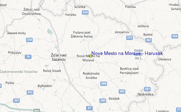 Nové Město na Moravě - Harusak Location Map