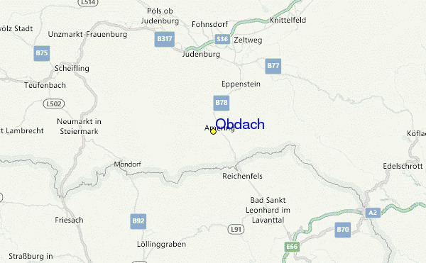 Obdach Location Map