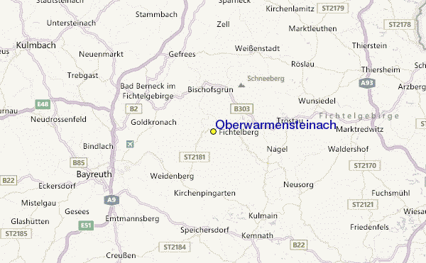 Oberwarmensteinach Location Map