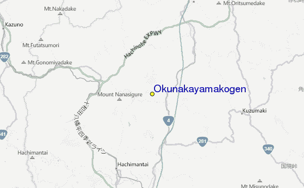 Okunakayamakogen Location Map