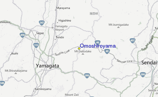 Omoshiroyama Location Map