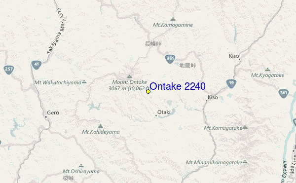 Ontake Location Map