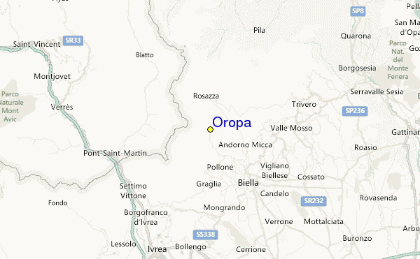 Oropa Location Map