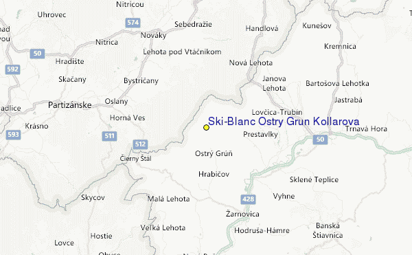 Ski-Blanc Ostrý Grúň Kollárová Location Map