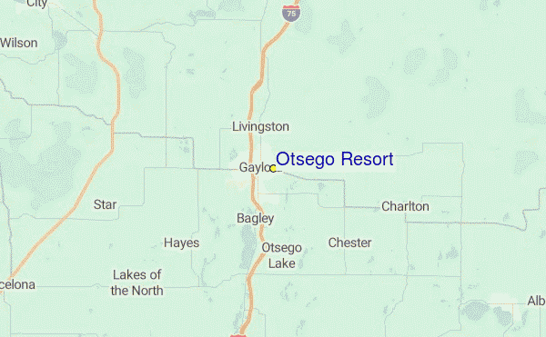 Otsego Ski Club Location Map