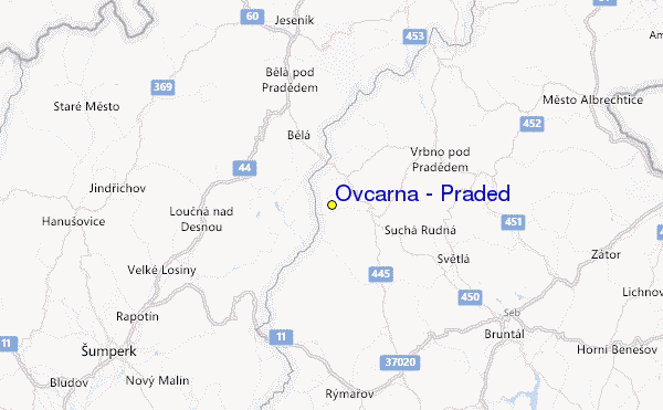 Ovčárna - Praděd Location Map