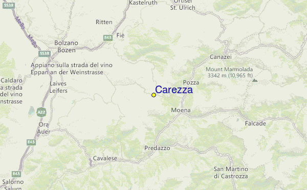 Passo di Costalunga-Carezza Location Map