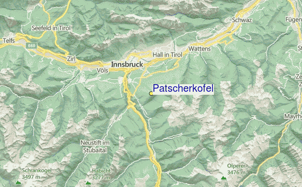 Patscherkofel Location Map