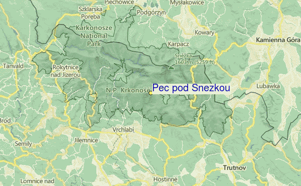 Pec pod Sněžkou Location Map