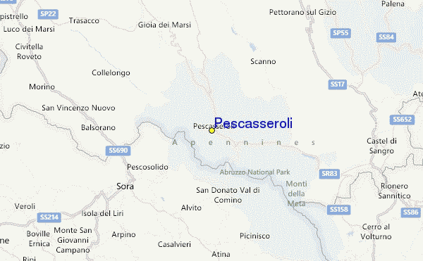 Pescasseroli Location Map