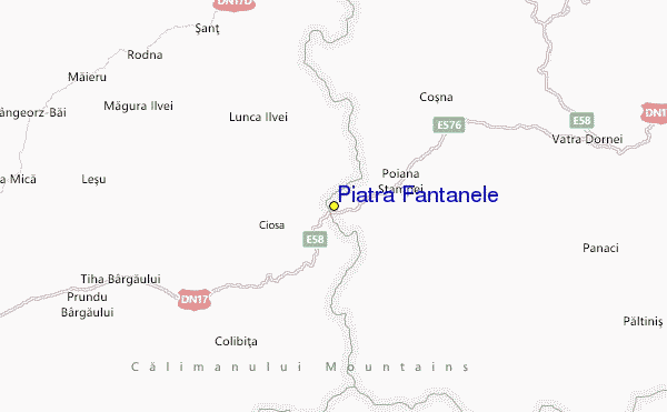 Piatra Fântânele Location Map