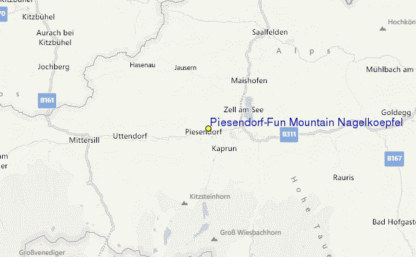 Piesendorf/Fun Mountain Nagelkoepfel Location Map