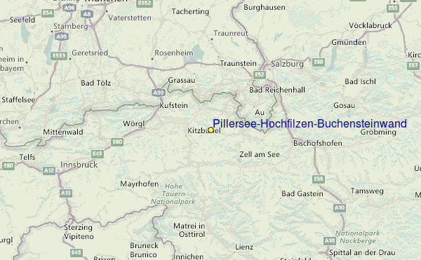 Pillersee-Hochfilzen/Buchensteinwand Ski Resort Guide, Location Map