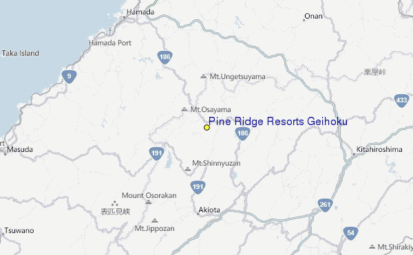 Pine Ridge Resorts Geihoku Location Map