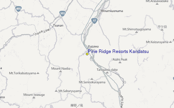 Pine Ridge Resorts Kandatsu Location Map
