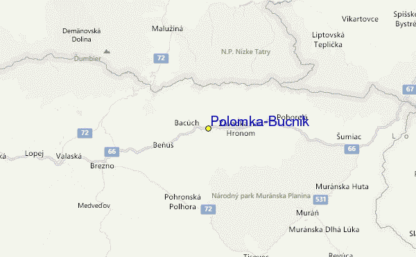 Polomka-Bučník Location Map