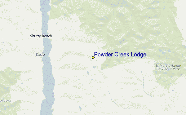 Powder Ck Lodge Location Map