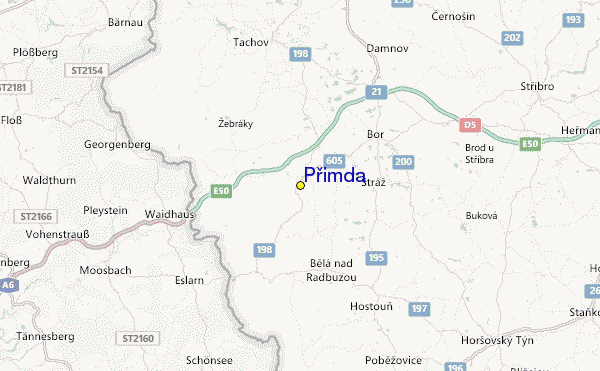 Přimda Location Map
