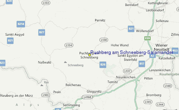 Puchberg am Schneeberg/Salamander Location Map