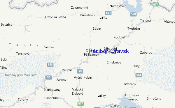 Racibor/Oravsk Location Map