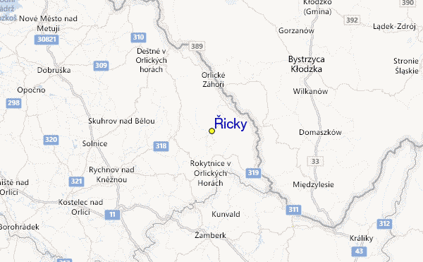 Říčky Location Map