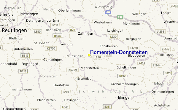 Römerstein/Donnstetten Location Map