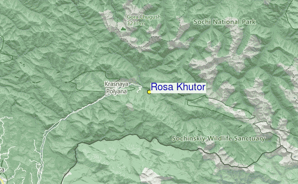 Rosa Khutor Alpine Resort Location Map
