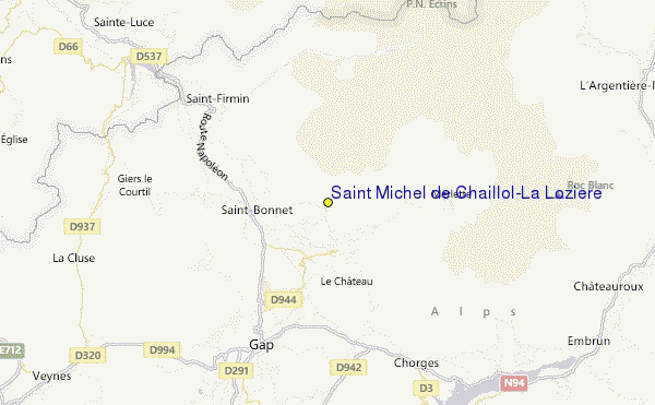 Saint Michel de Chaillol-La Lozière Location Map