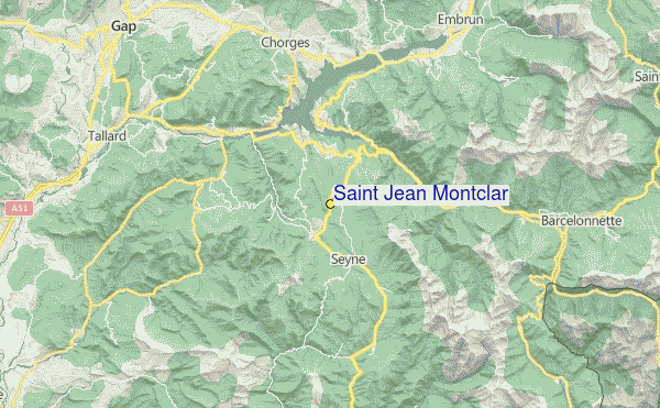 Saint Jean Montclar Location Map