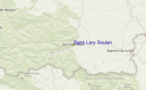 Saint Lary Soulan Location Map