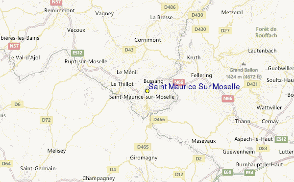Saint Maurice Sur Moselle Location Map