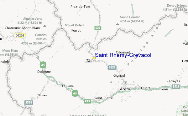 Saint Rhemy-Crevacol Location Map