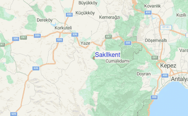 Saklıkent Location Map