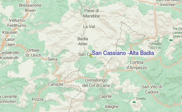 San Cassiano Location Map