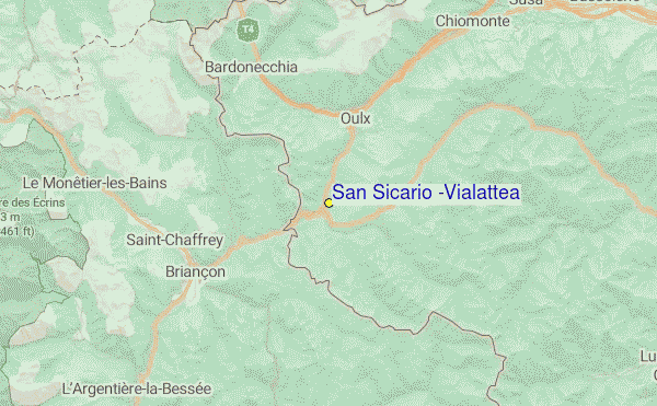 San Sicario Location Map